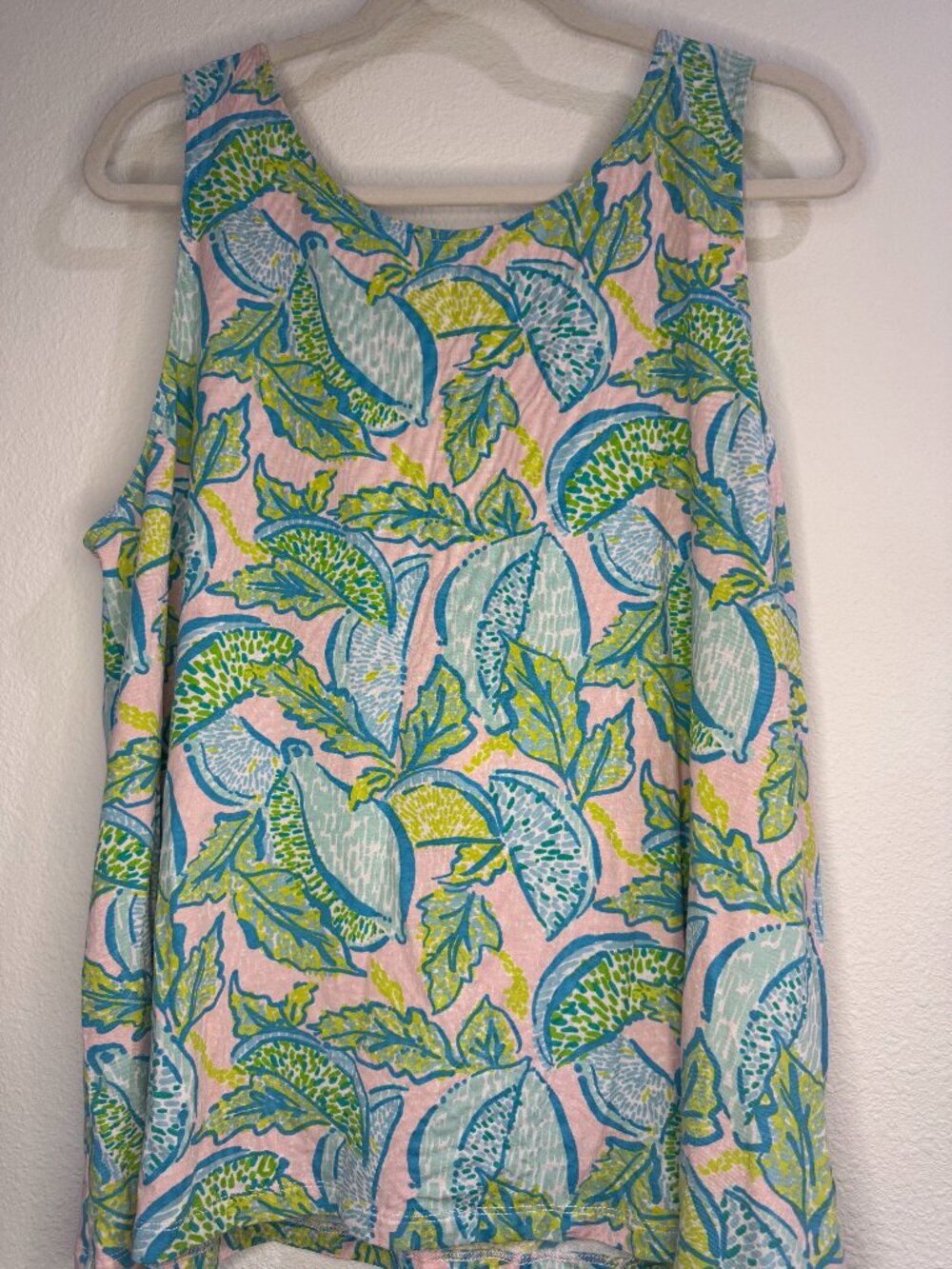 Lilly Pulitzer Citrus Print Sleeveless Tank Top Women's XL - Picture 5 of 7